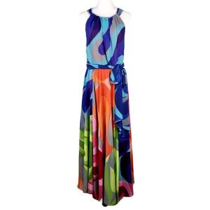 Soft Surroundings Rainbow Carnival Maxi Dress